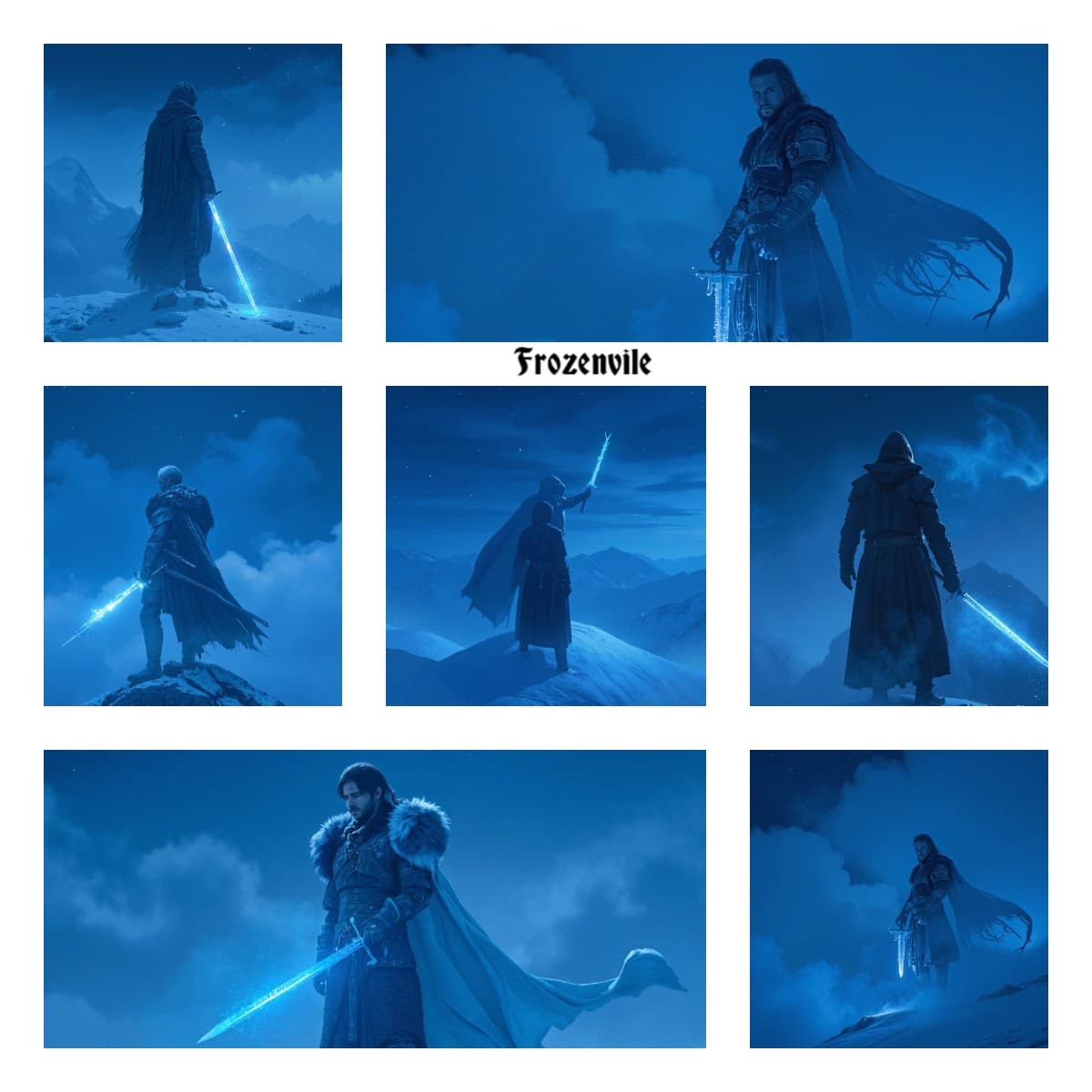 Frozen Blades & Stormed Skies — Обложки в жанре Dark Fantasy