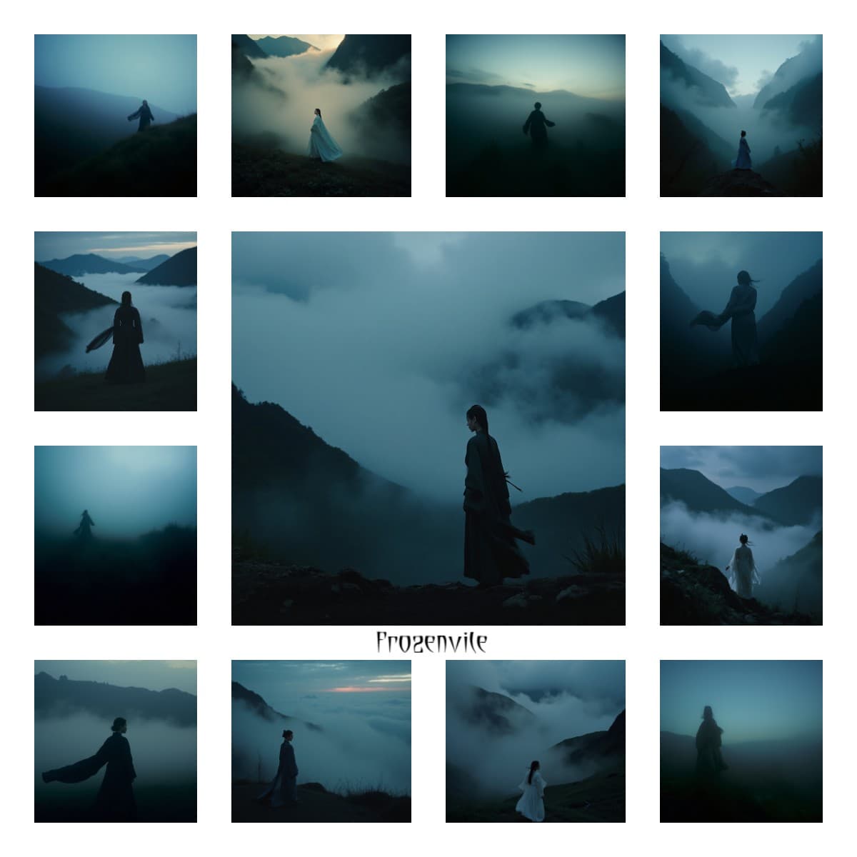 Тени Тумана: Коллекция Обложек в Восточном Кинематографичном Стиле