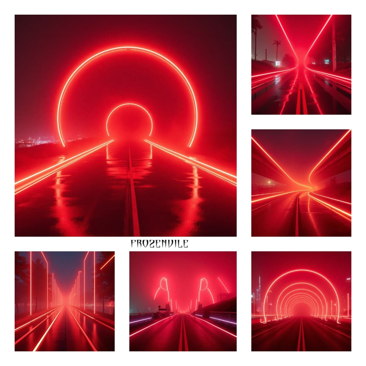 Neon Pulse: Техно-обложки в красном тумане