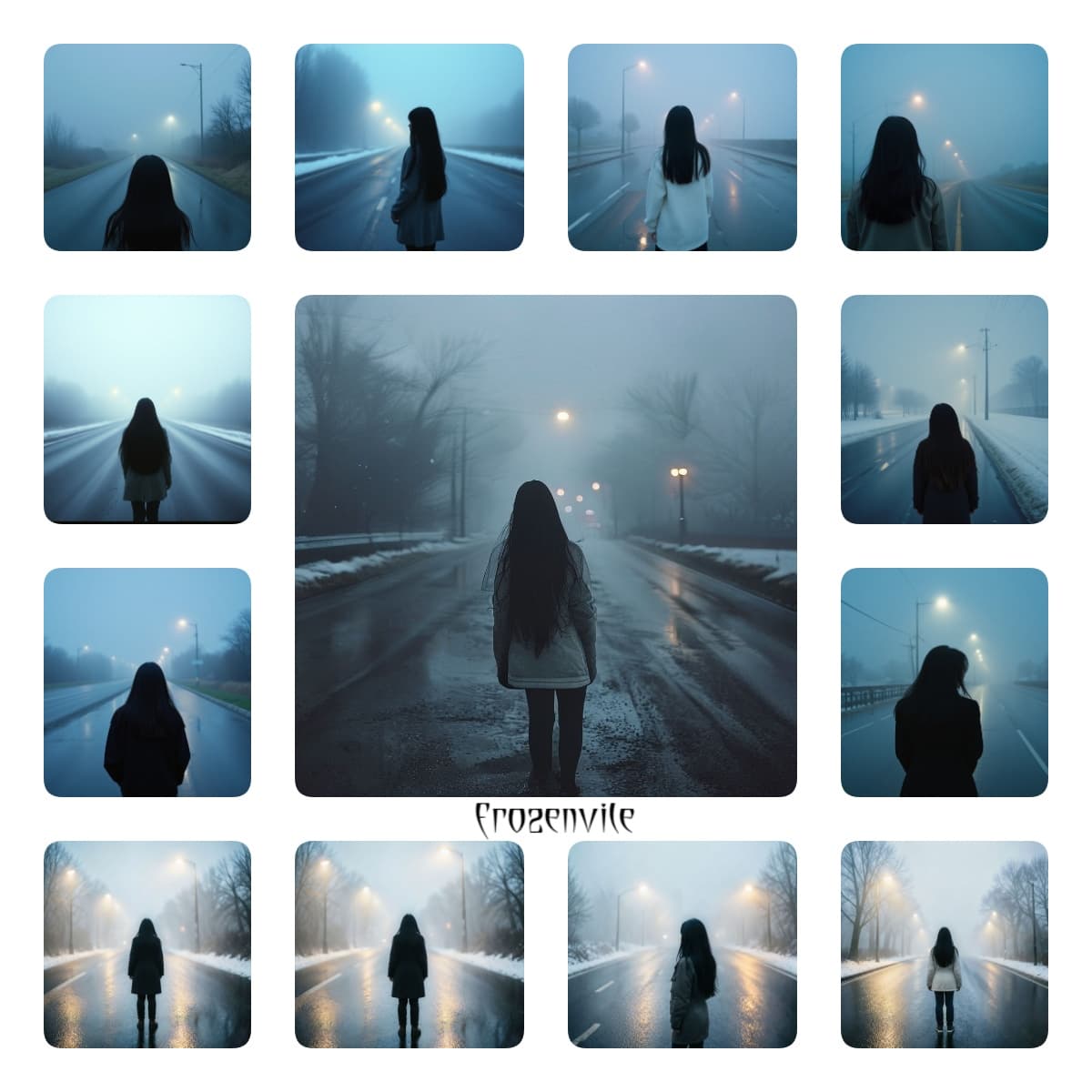 Кинематографичные зимние обложки с туманной атмосферой